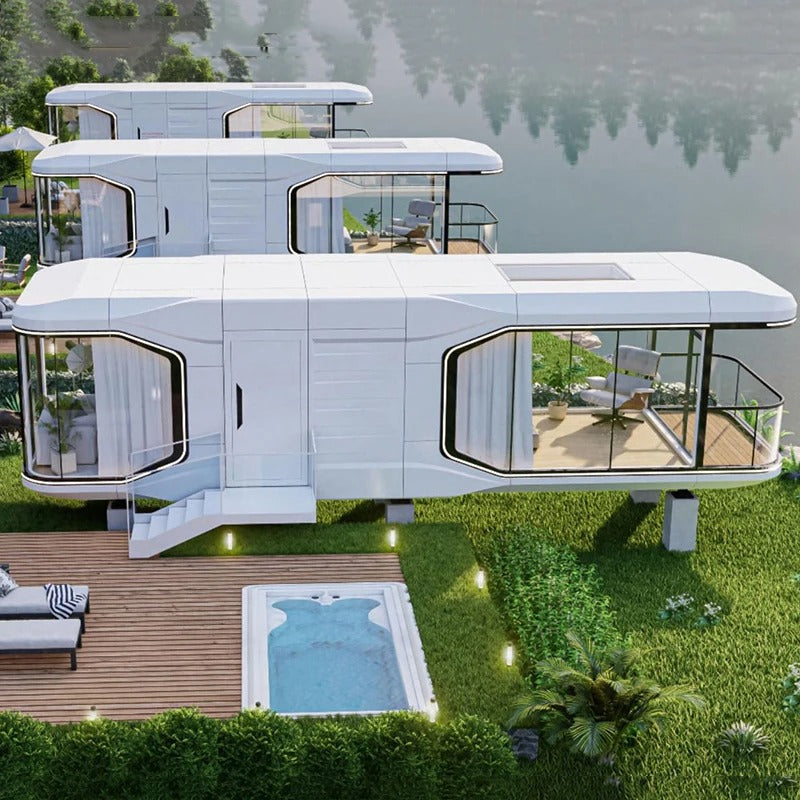 Luxury Bedroom and Living Room Modern Prefab Smart Tiny Space Capsule Mobile Modular Container Capsule House Hotel