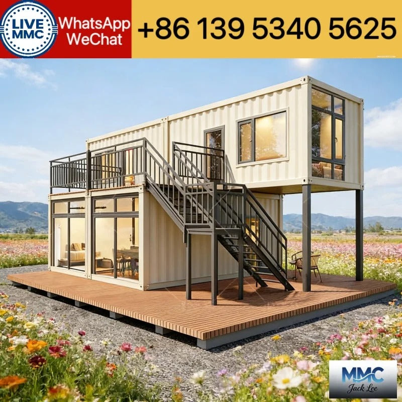 China Made Expandable Container Villa 20ft 30ft 40ft Prefab Luxury House Waterproof Certified