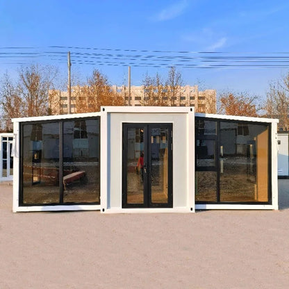 Steel 40ft Prefab Expandable Container House 3 Bedroom Modular Home Folding Villa