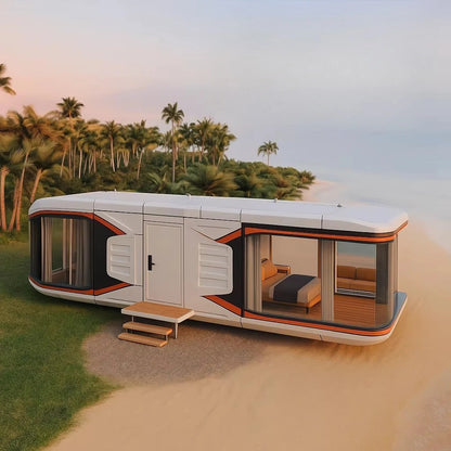 Prefab House Luxury Hotel Modular Villa 2 BeDroom Prefab Homes Prefabricated Building Space Capsule Prefabricated Cabins