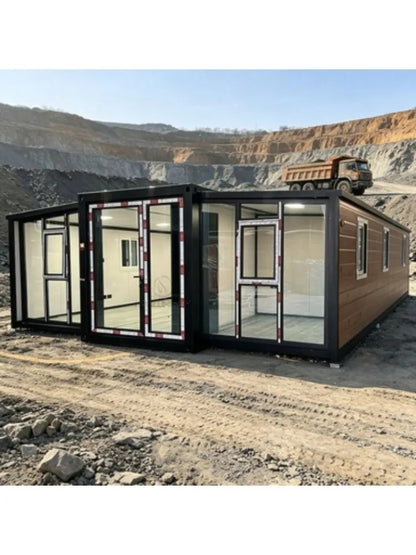 Steel 40ft Prefab Expandable Container House 3 Bedroom Modular Home Folding Villa